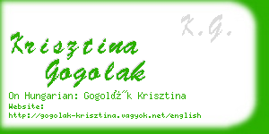 krisztina gogolak business card